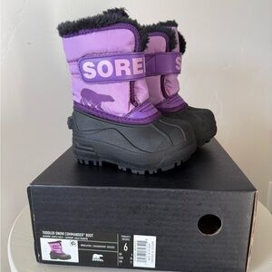 Sorel Toddler Snow Boots Purple and Black